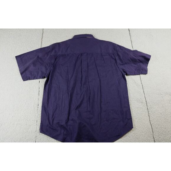 New Bugle Boy Mens Button Down Shirt Blue Large Short Sleeve Vintage Y2K - Picture 2 of 6